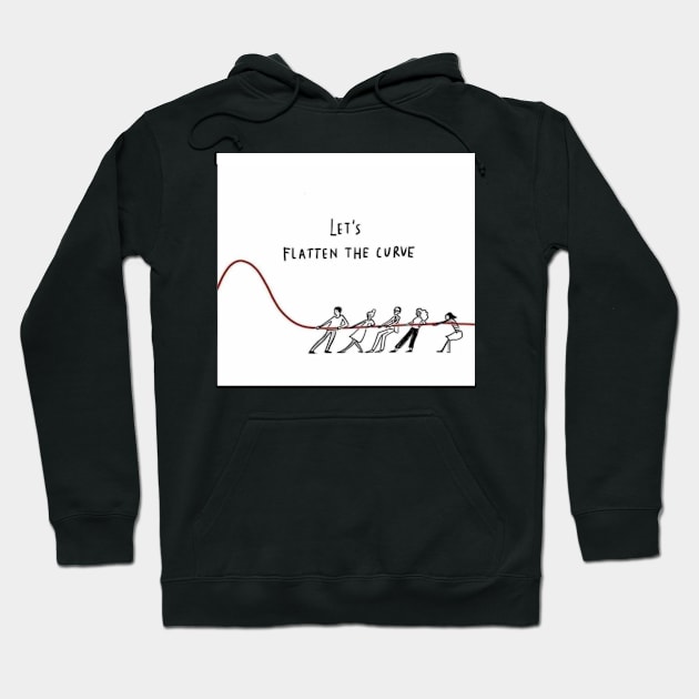 lets flatten the curve Hoodie by scientific mama